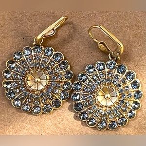 Black diamond Swarovski and 14K gold plated